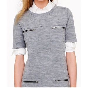 J.Crew dress with four front zippers